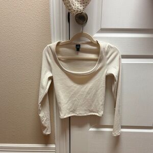Wild Fable Cream Long Sleeve Top